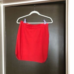 J Crew Waffle Knit Skirt in Coral